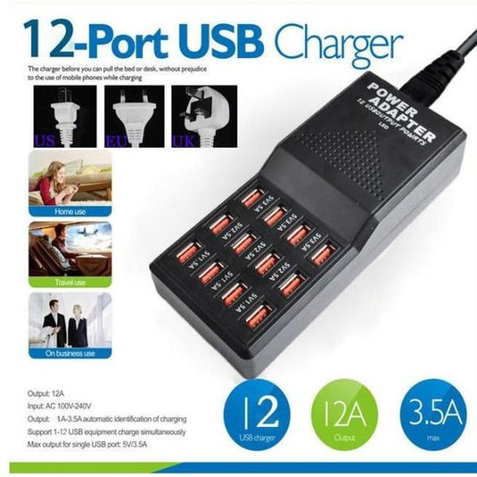 12 Port USB Charger