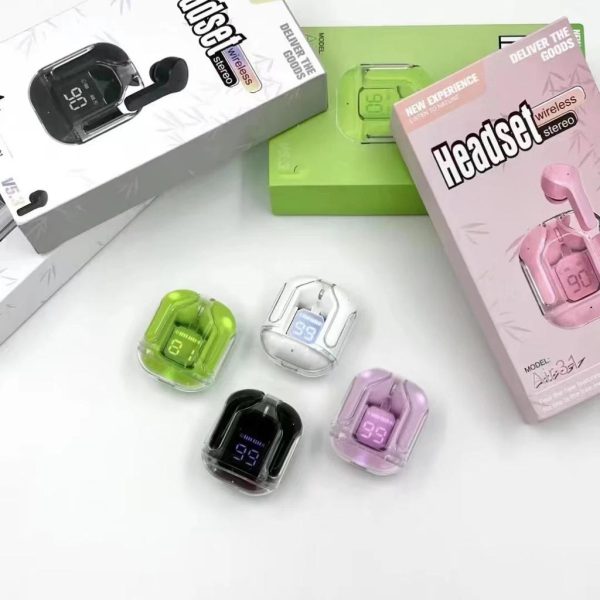 Air31 Bluetooth Earbuds Wireless Crystal Transparent Body