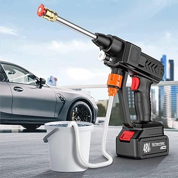 Automatic Cordless Wireless Car Wash Spray Gun High Pressure 48v Lithium