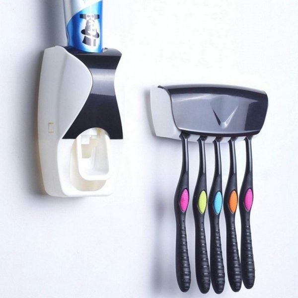 Automatic Toothpaste Dispenser With Brush Holder