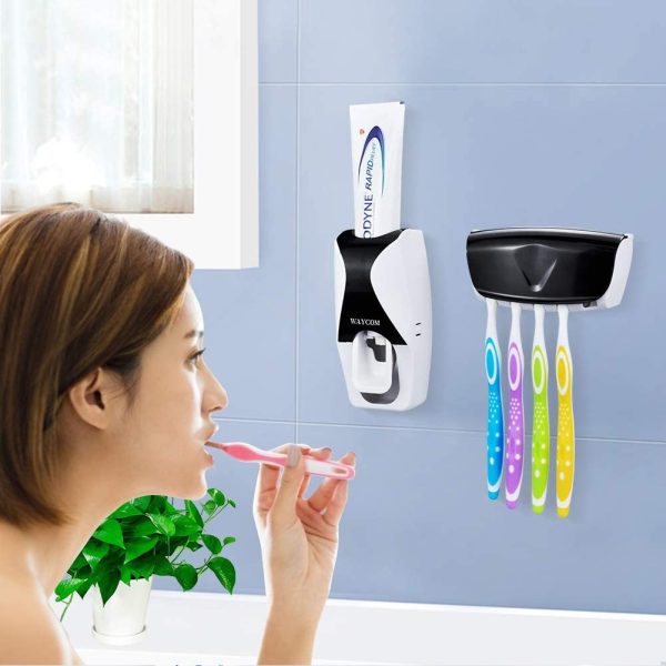 Automatic Toothpaste Dispenser With Brush Holder