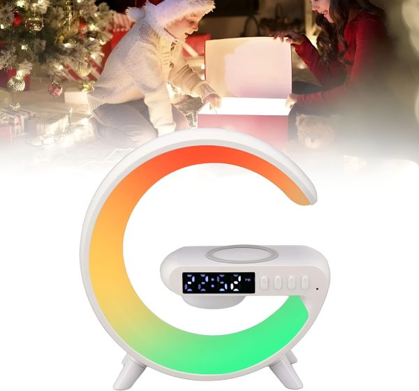 G Lamp Multi-functional Led Clock Display Speaker | G 63 Wireless Charging Bluetooth Speaker Atmosphere Night Lamp With Alarm Clock