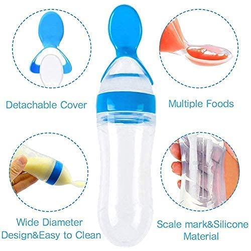 (pack of 2)Silicone Bottle Feeding Baby Spoon Feeder