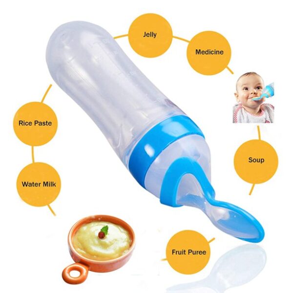 (pack of 2)Silicone Bottle Feeding Baby Spoon Feeder